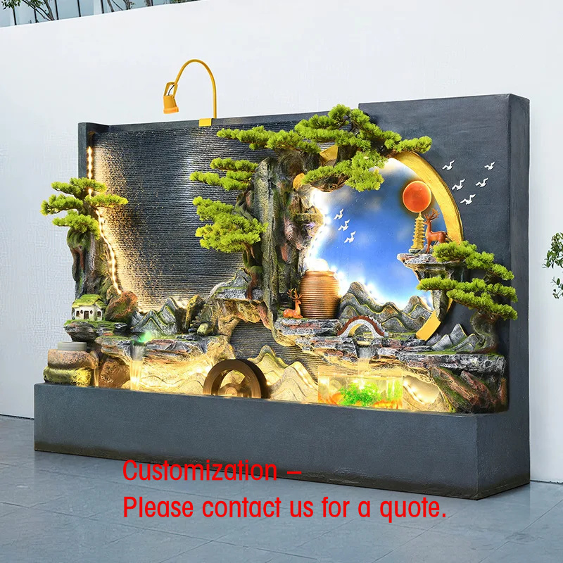 Bonsai Zen Garden Set - Fuente Decorativa Elegante para Jardín, Cascada
