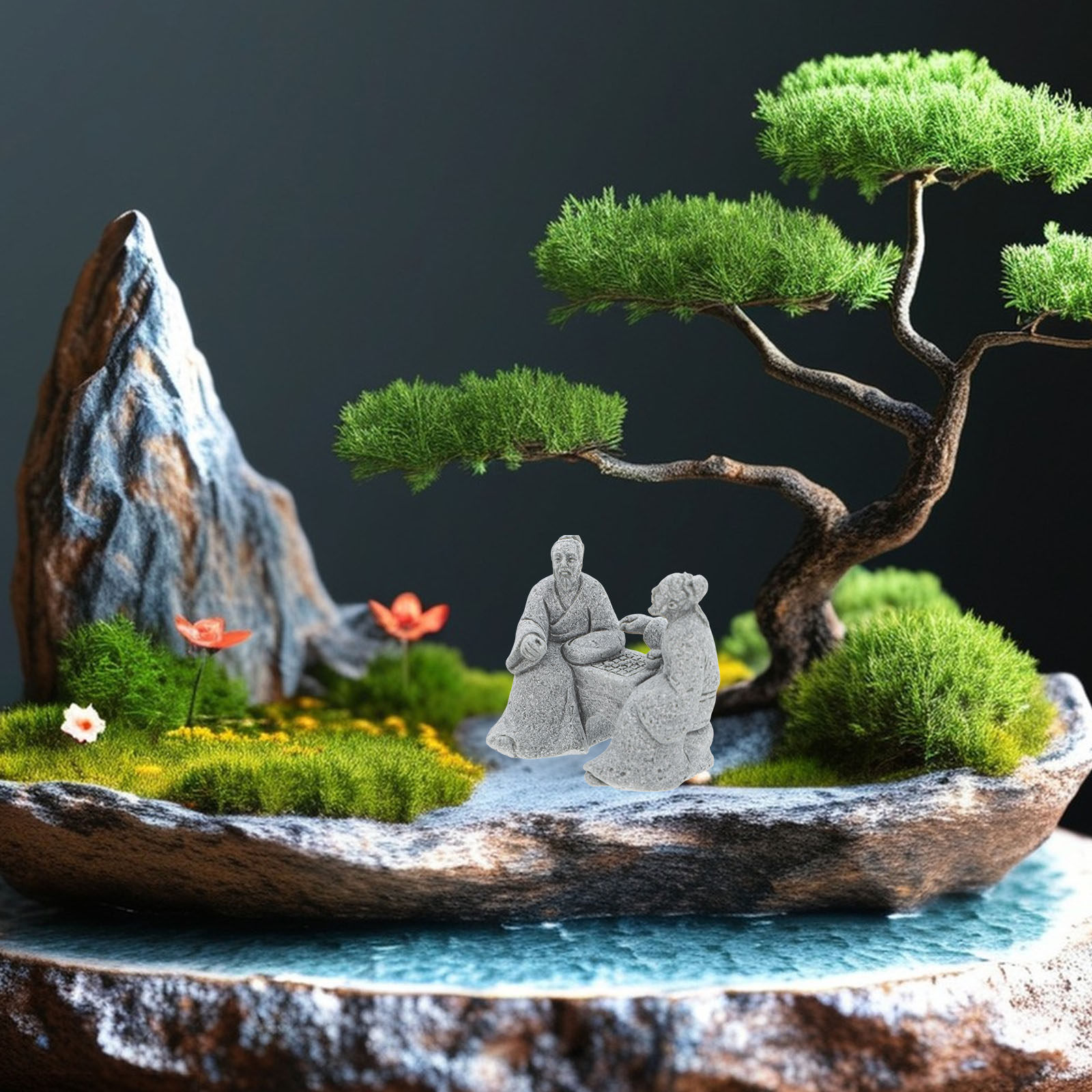 Bonsai Zen Garden Set - 2 Piezas de Juego de Ajedrez