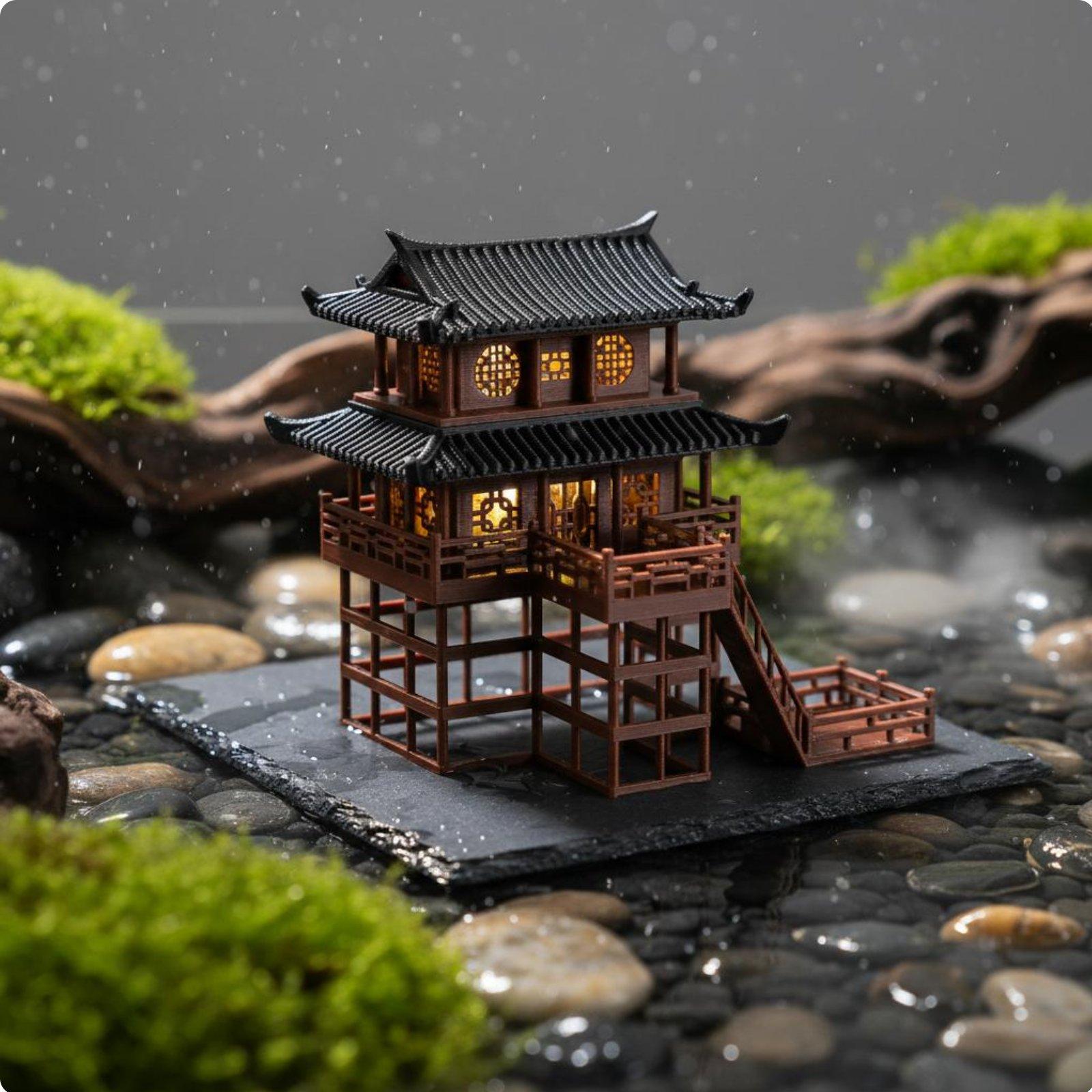 Miniatura de Pagoda de Plástic - Bonsai Gardening reseña y precio